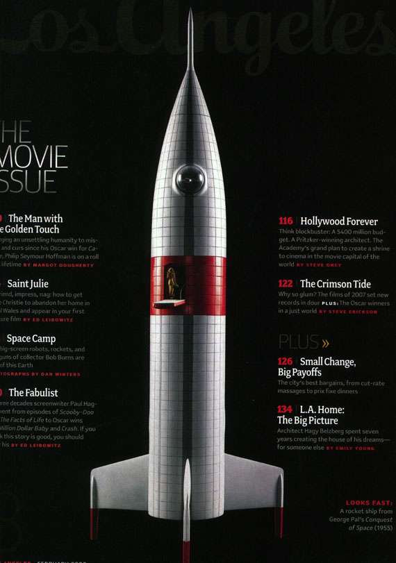 LOS ANGELES MAGAZINE FEB 2008 THE MOVIES ISSUSE   